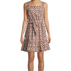 Kate Spade Floral Mosaic Poplin Dress